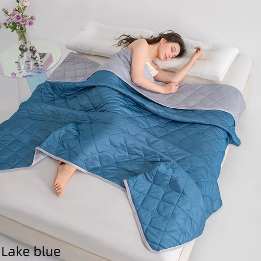 New Soft Cooling Blanket Lightweight Smooth Air Condition Comforter Lightweight Summer Cool Quilt Double Side Cold Bedspread